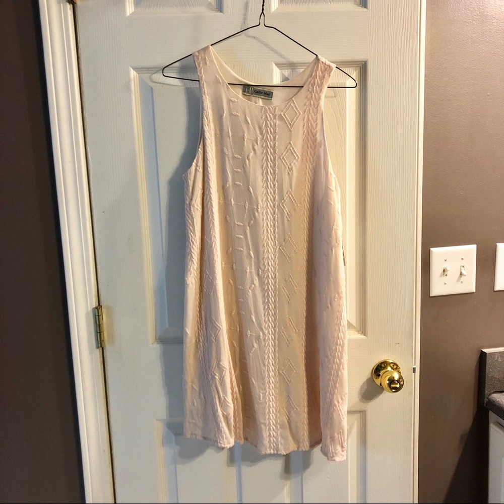 Blush shift dress